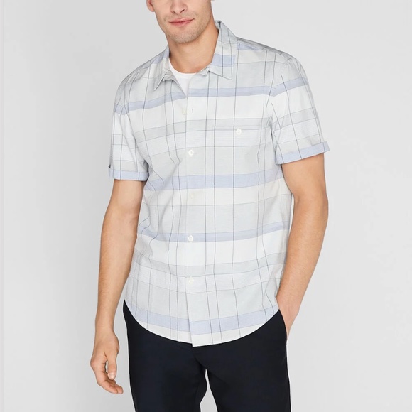 Short Sleeve Graphic Plaid Shirt - New With Tags - NEVER WORN - Multi - Picture 1 of 5